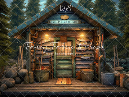 Gone Fishin Bait Shop- Dirt Floor Version - With Sweep Option