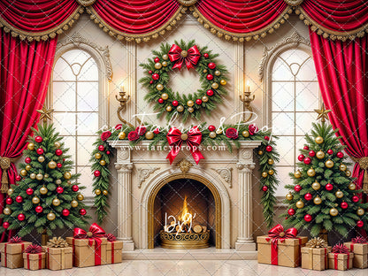 Grand Christmas Hearth - with Sweep Option