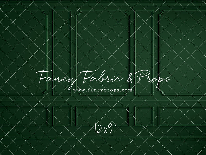 Holly Jolly Green Wainscoting Wall