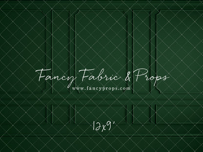 Holly Jolly Green Wainscoting Wall