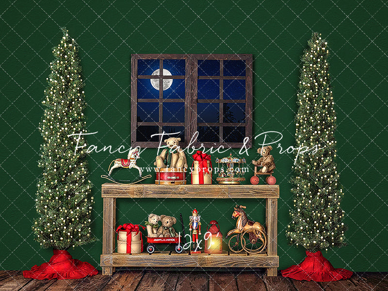 Holly Jolly Workshop Window