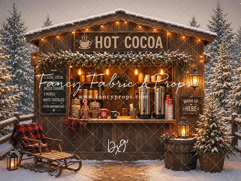 Hot Cocoa Holiday Hut - With Sweep Option