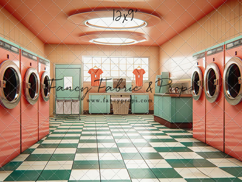 Laundry Day - Coral With Double Washers- With Sweep Option