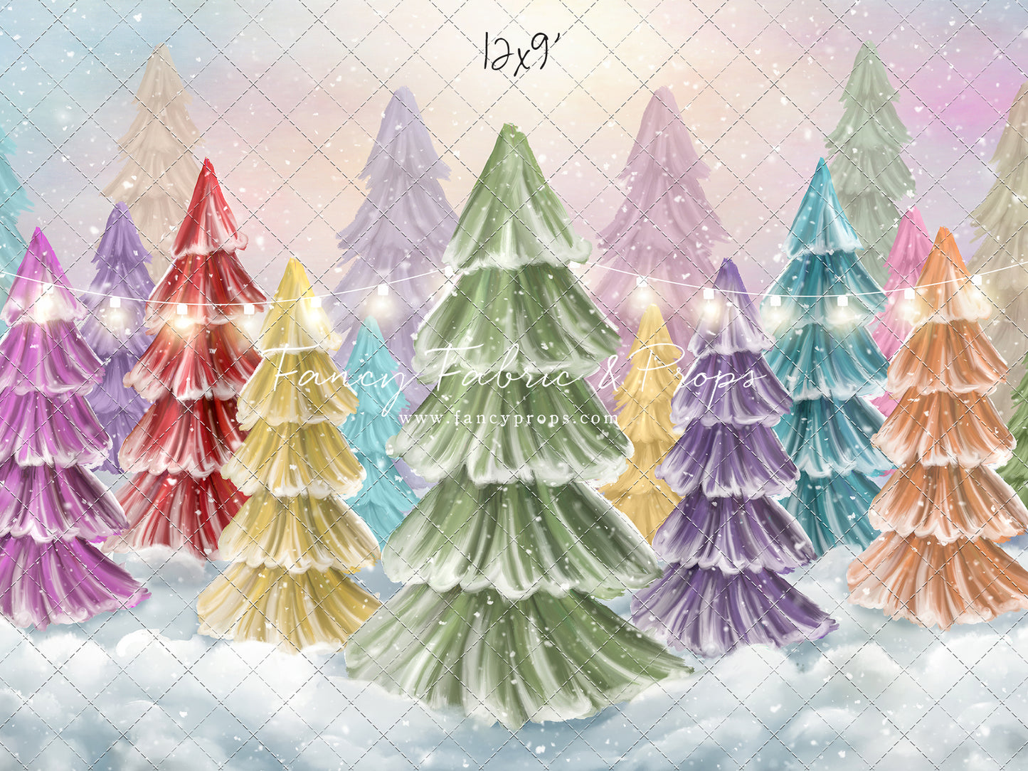 Magical Winter Rainbow Trees