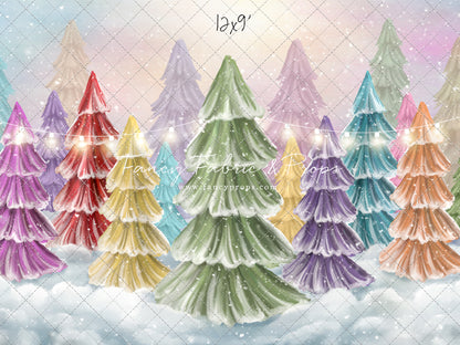 Magical Winter Rainbow Trees