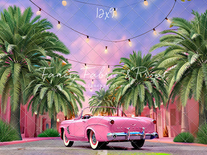 Malibu Shopping Center - Pink Car - With Sweep Option