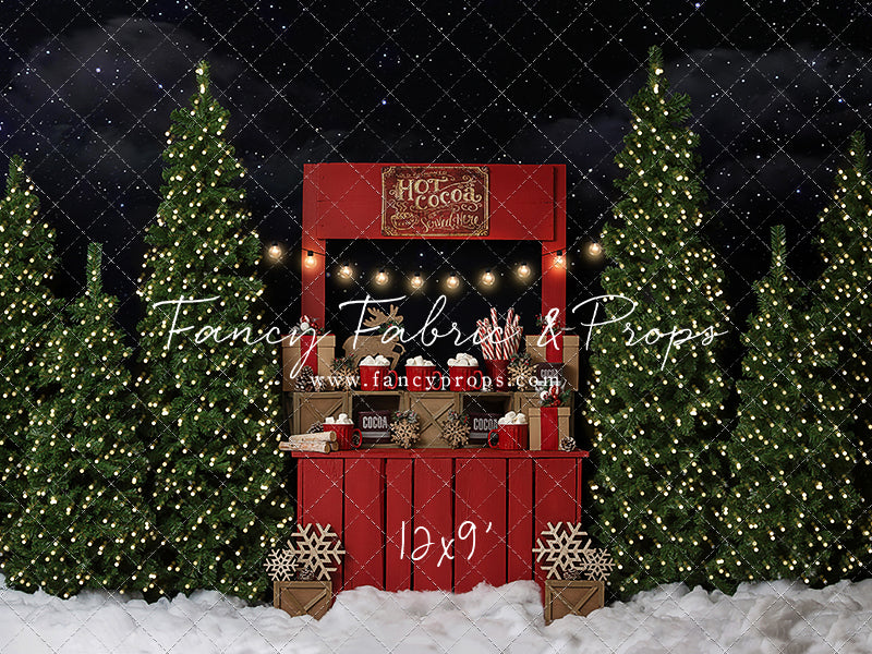 Nighttime Cocoa Stand - with Lights