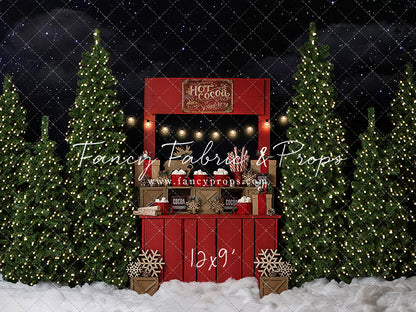 Nighttime Cocoa Stand - with Lights