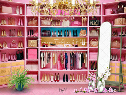 Nikki's Closet - Pink Carpet Option - With Sweep Option