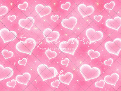 Pink Puffy Hearts - With Sweep Option