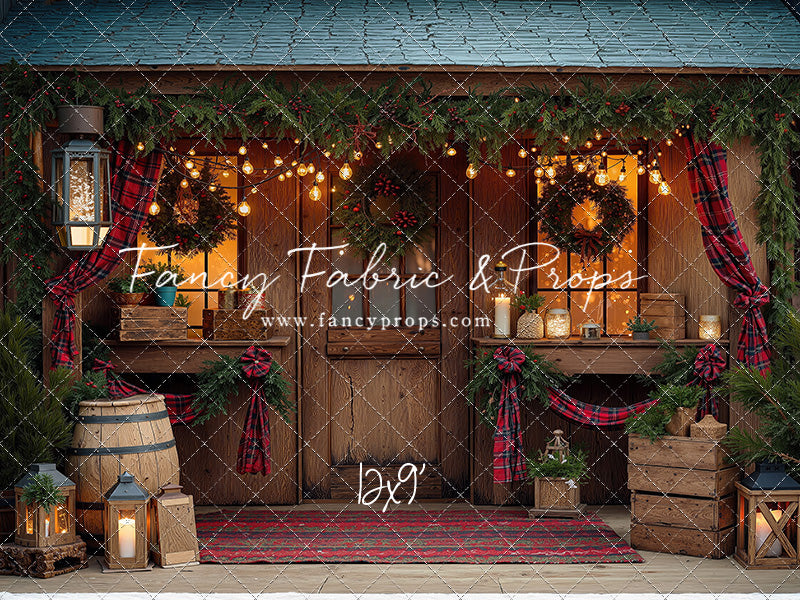 Plaid Cabin Porch - With Sweep Option
