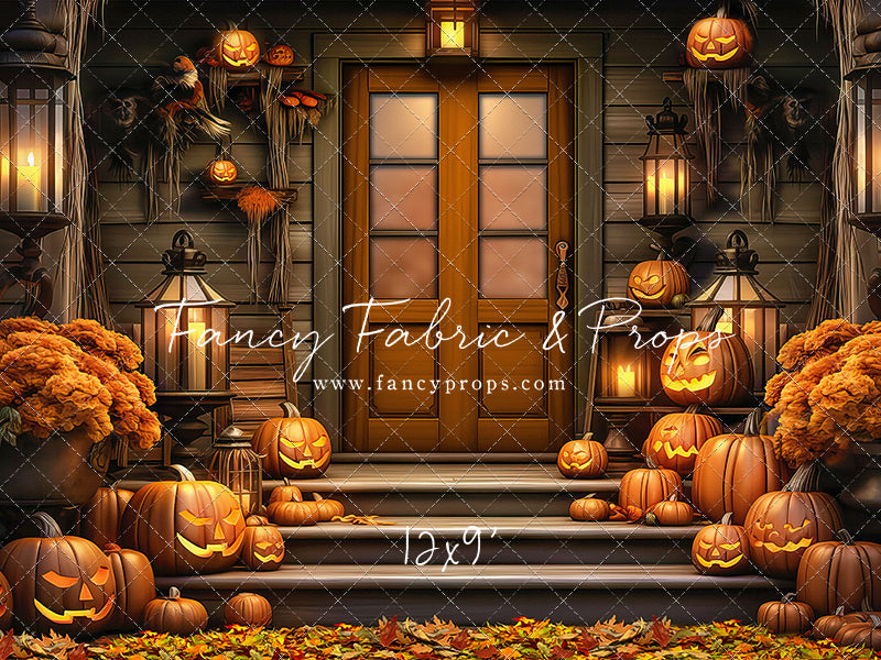 Pumpkin Porch -  Rust Door - With Sweep Option