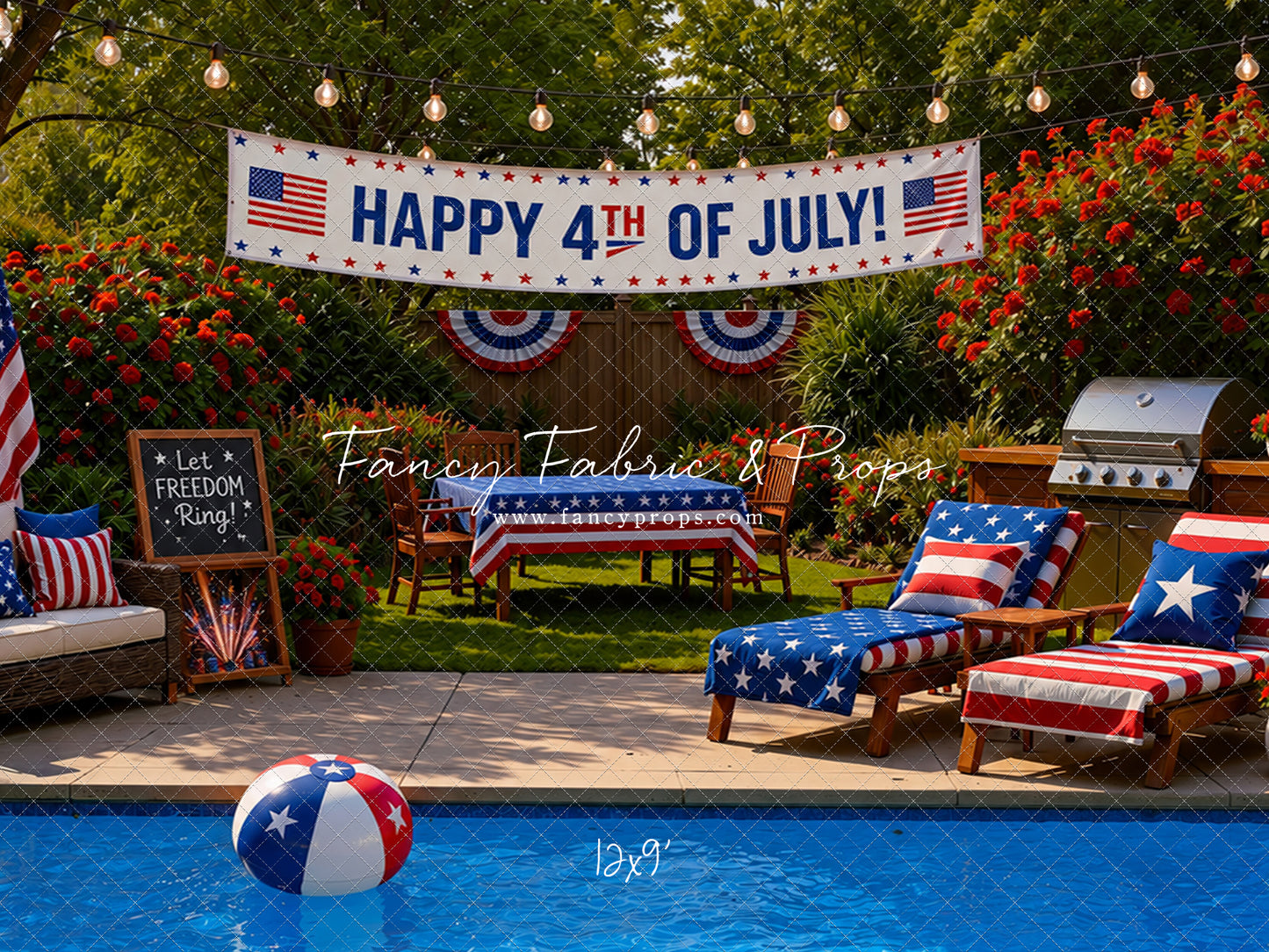 Red, White & Poolside Nights - With Sweep Option
