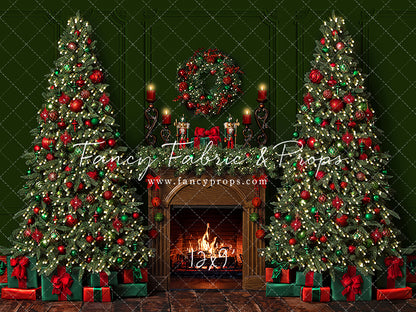 Red & Green Christmas Mantle