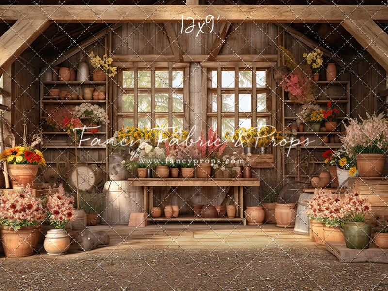 Rustic Greenhouse Blooms - With Sweep Option