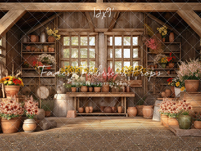 Rustic Greenhouse Blooms - With Sweep Option