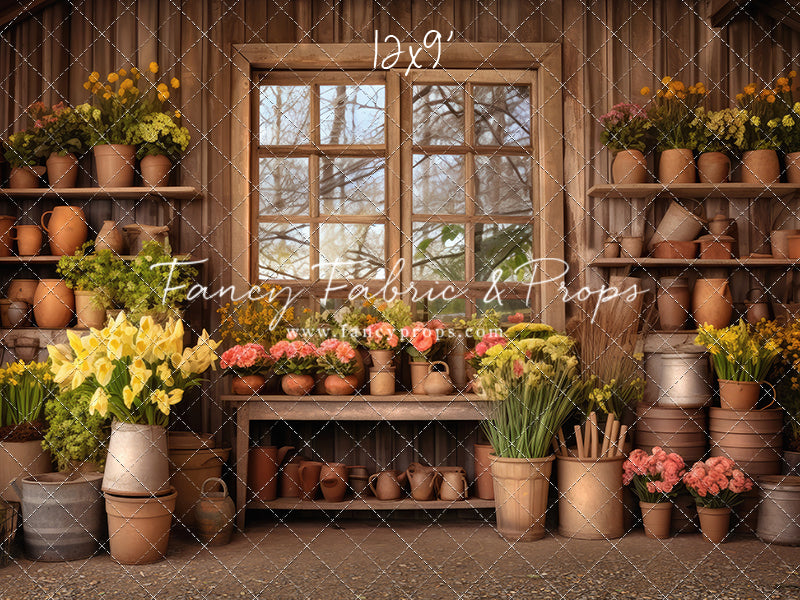 Rustic Greenhouse Garden View - With Sweep Option