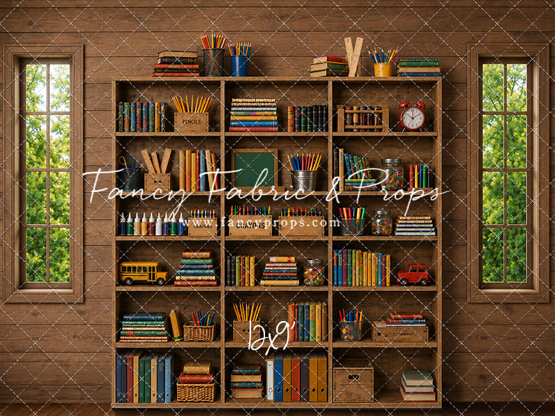 Rustic Schoolhouse Bookshelf - With Sweep Option