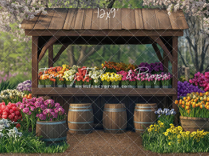 Rustic Spring Flower Stand - With Sweep Option