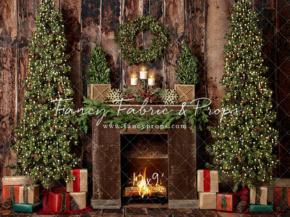 Simple Rustic Christmas Mantle