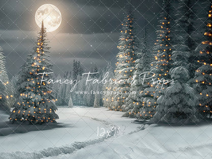 Snowy Road With Lights - with Sweep Option