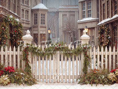 Snowy Village Gate - with Sweep Option