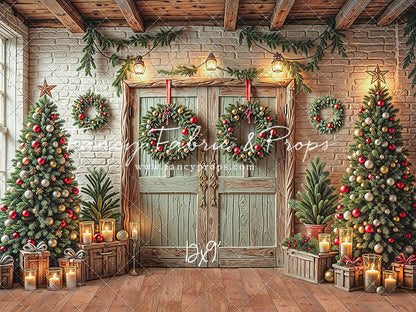 The Christmas Cabin Porch - with Sweep Option