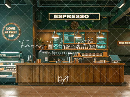 The Coffee Spot - Wood Floor Version - With Sweep Option