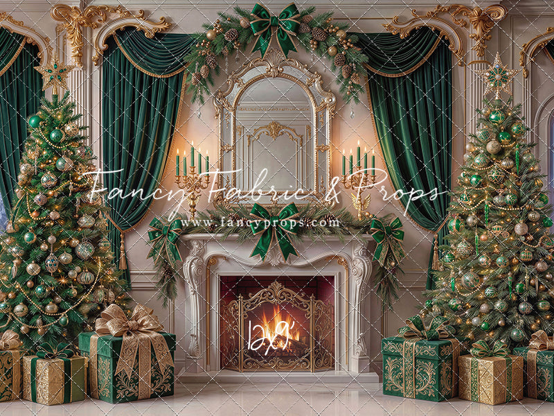 The Emerald Christmas Hearth  - with Sweep Option