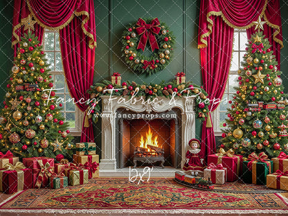 Vintage Christmas Hearth - with Sweep Option