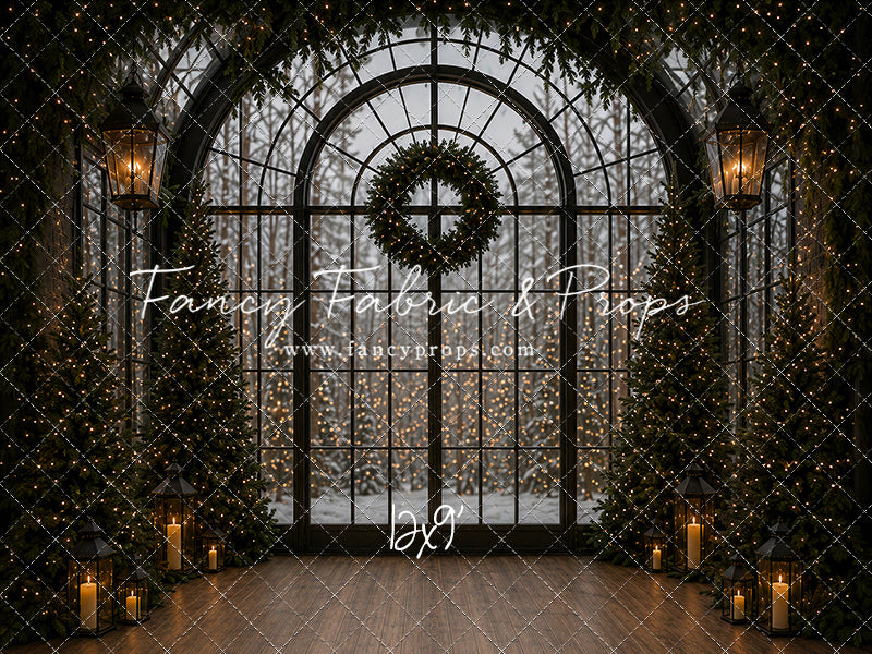 Evening Christmas Window - with Sweep Option
