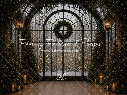 Evening Christmas Window - with Sweep Option