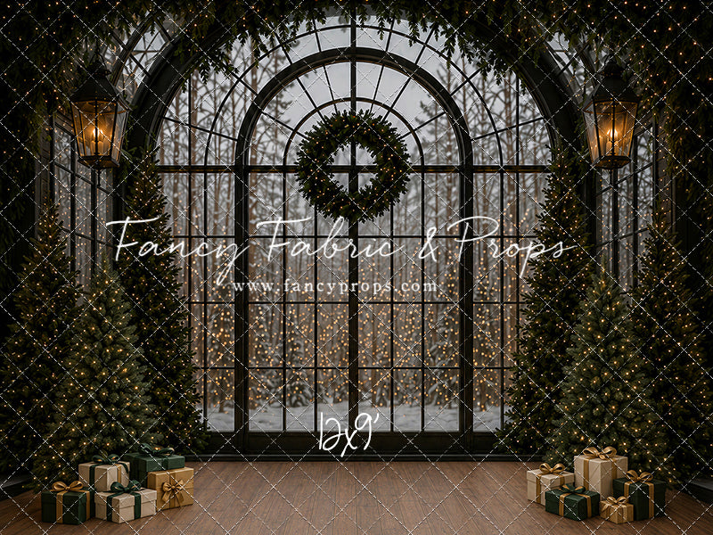 Moody Holiday Window View - with Sweep Option