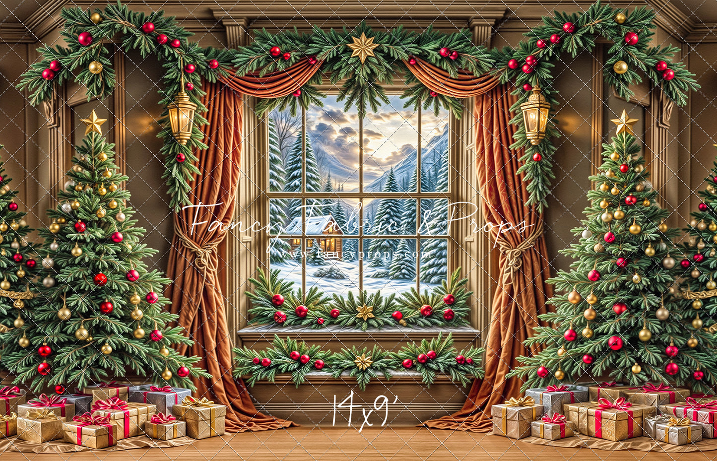 Frosted Pines & Presents - with Sweep Option