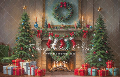 Antique Holiday Mantle - with Sweep Option