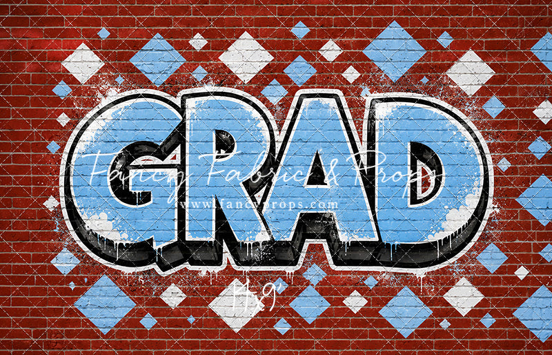 Baby Blue & White Grad - With Sweep Option