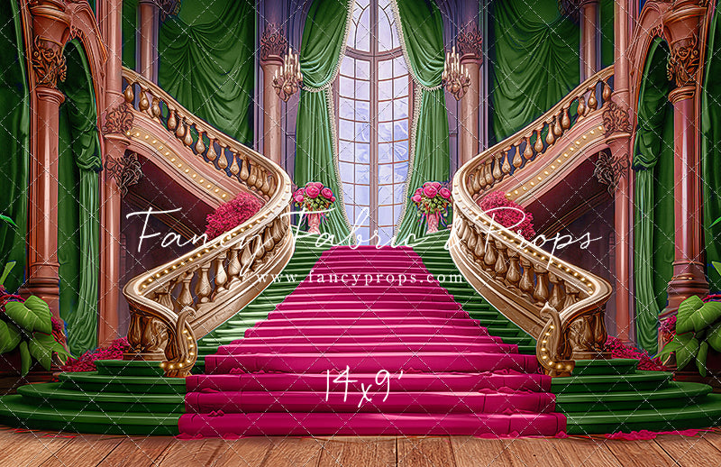 Ballroom Royal Staircase - Green - With Sweep Option