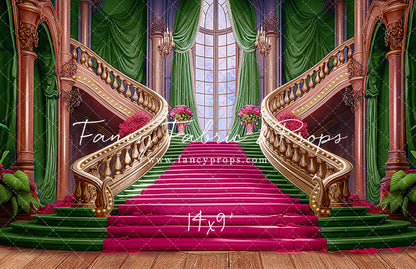 Ballroom Royal Staircase - Green - With Sweep Option