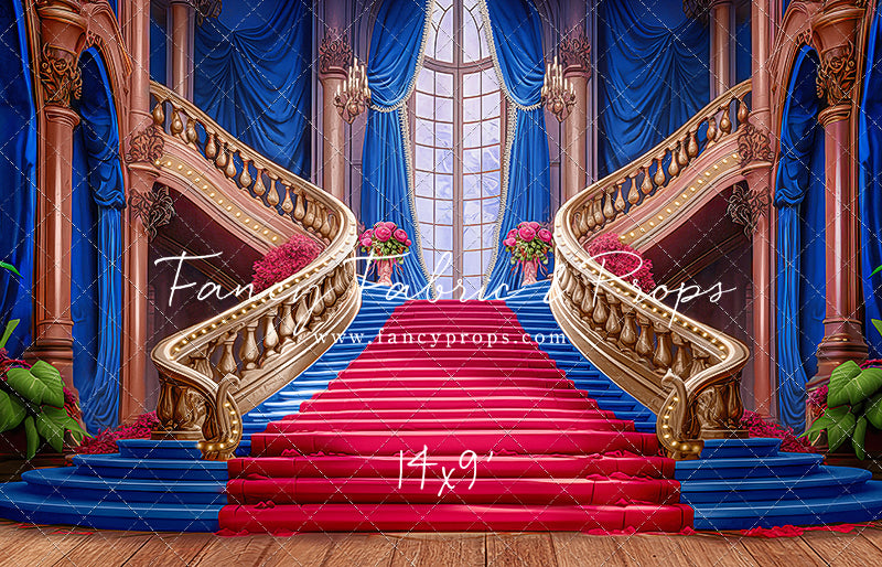 Ballroom Royal Staircase - Royal & Red - With Sweep Option