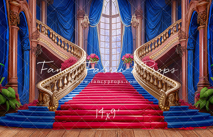 Ballroom Royal Staircase - Royal & Red - With Sweep Option