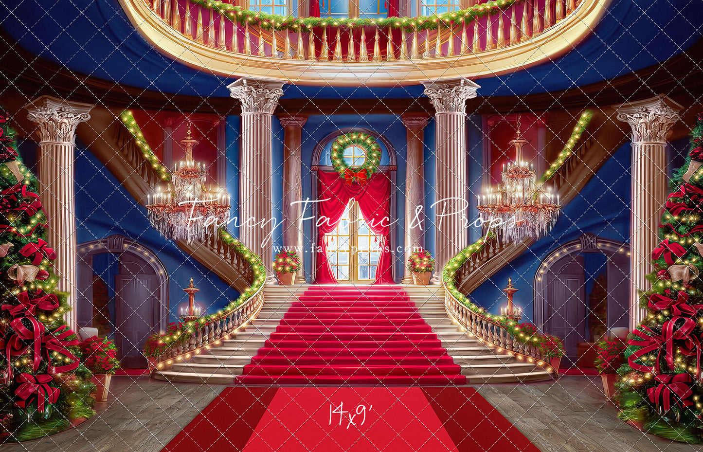 Belle's Royal Staircase -With Lights- Red Carpet - With Sweep Option
