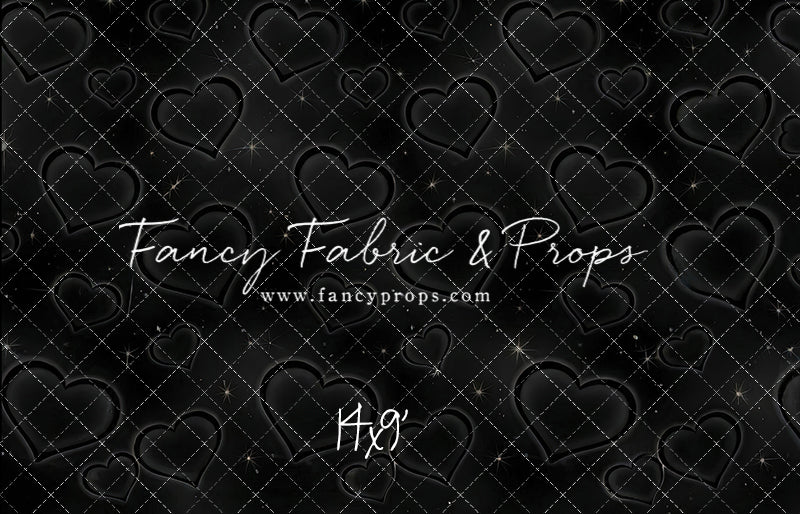 Black Puffy Hearts - With Sweep Option