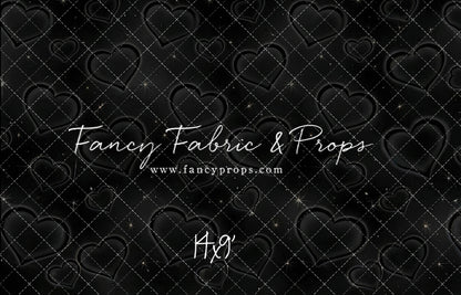 Black Puffy Hearts - With Sweep Option