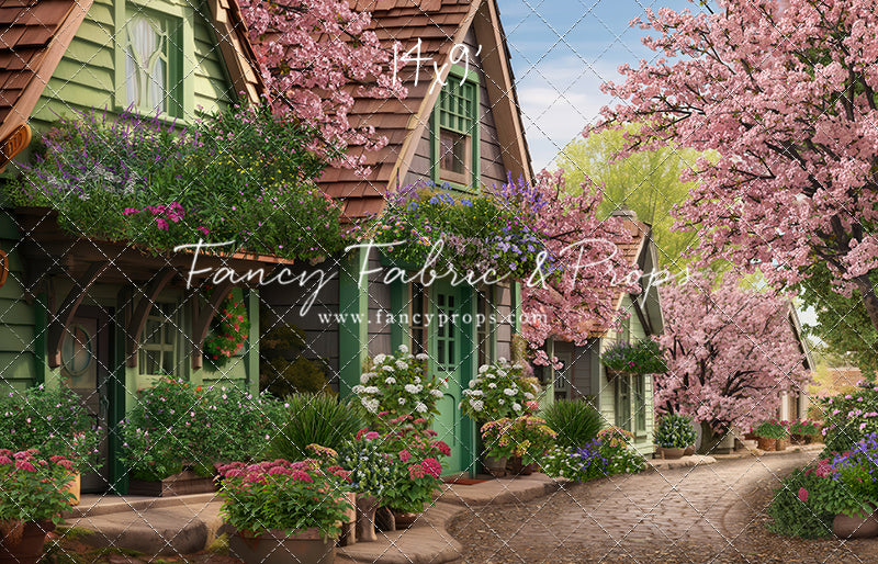 Blossoming Spring Country Road - With Sweep Option