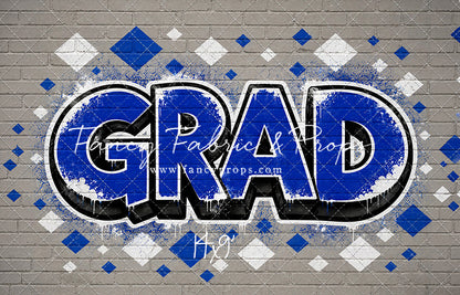Blue & White Grad - With Sweep Option