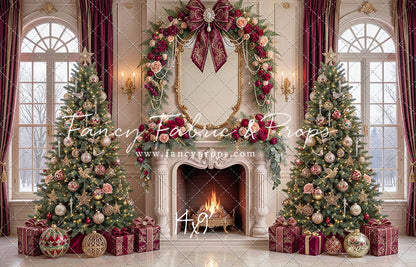 Christmas Rose Parlor - with Sweep Option