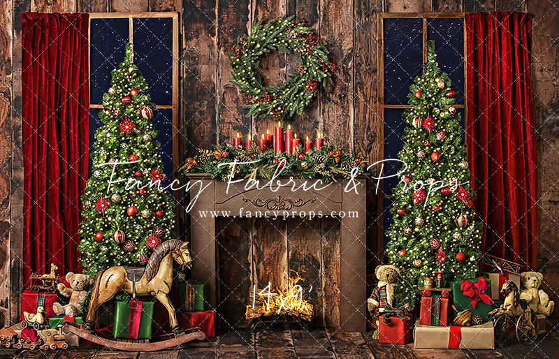 Classic Christmas Fireplace