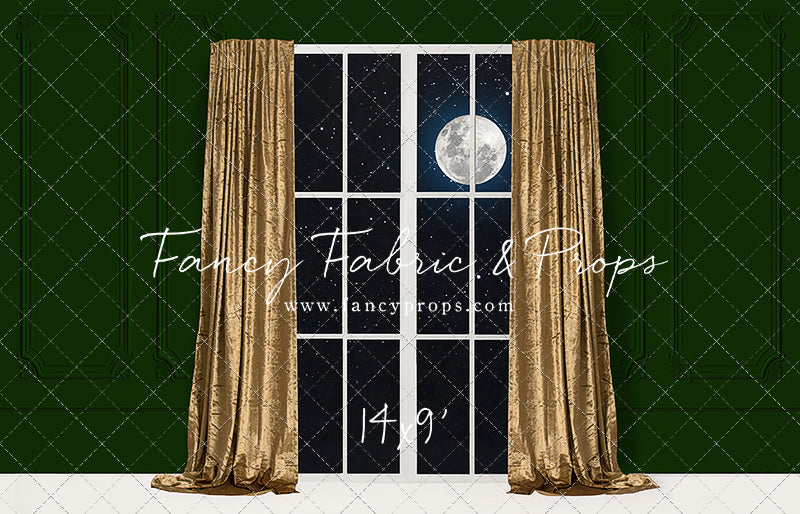 Classy Gold & Greens Window