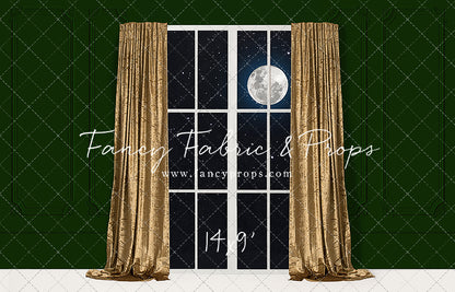 Classy Gold & Greens Window