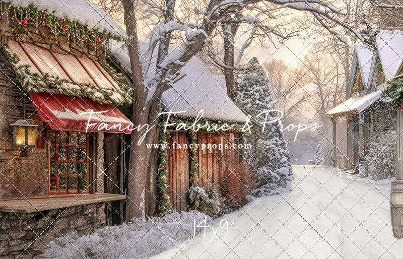 Country Christmas Store Street - with Sweep Option